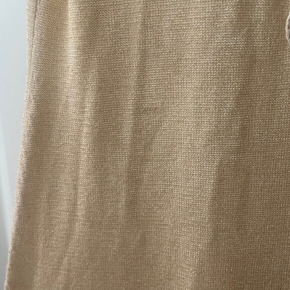 NWT Caroline Constas Floral Semi Sheer Maxi Dress, Gold, L, Needs Cleaning! - Picture 5 of 9